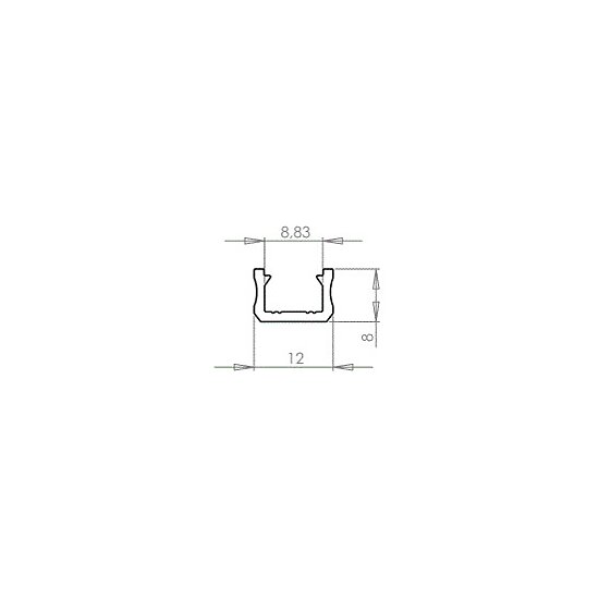 Bild 2 - Kab24� Aluminium LED Profil Modell Tiffy Aufputz NTB schmal 202cm L�nge