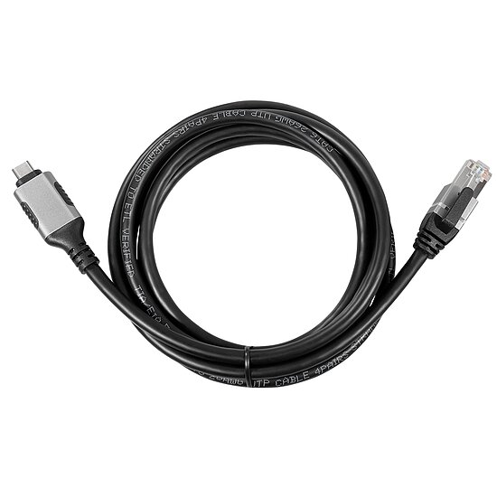Bild 2 - Ethernet-Kabel Cat 6 F/UTP USB C auf RJ45