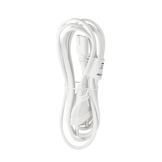 Bild 3 - Netzkabel, CEE7/16 zu IEC C7, wei, 7,5 m