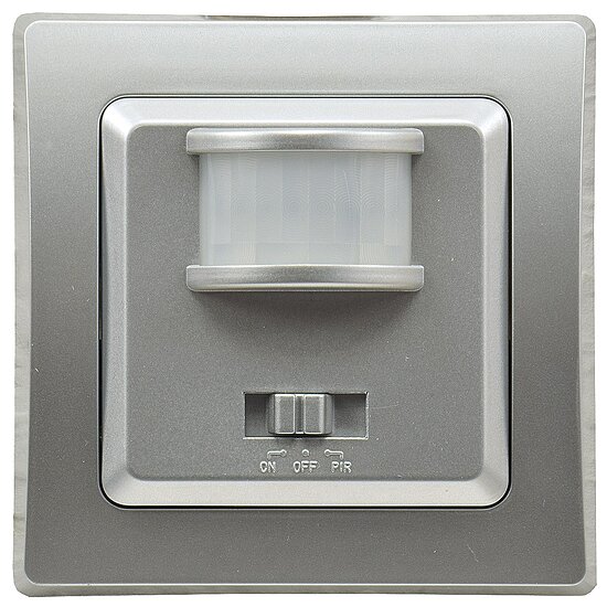 Bild 2 - DELPHI Bewegungsmelder 160� Silber LED geeignet Unterputz 2-Draht