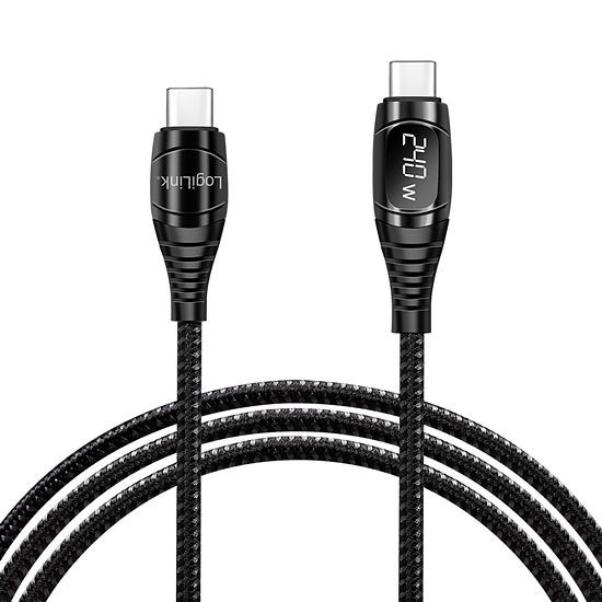 Bild 3 - USB 2.0 Type-C Kabel, C/M zu USB-C/M, E-mark, PD, Display, schwarz, 2 m max. 240 Watt