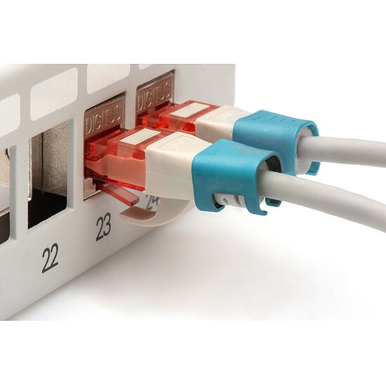 Bild 2 - Farbclip f�r RJ45 Patchkabel zur Kennzeichnung / Markierung