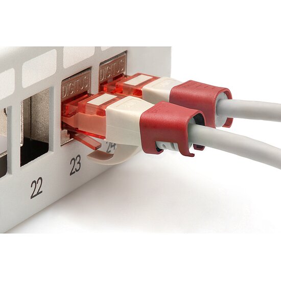 Bild 4 - Farbclip f�r RJ45 Patchkabel zur Kennzeichnung / Markierung