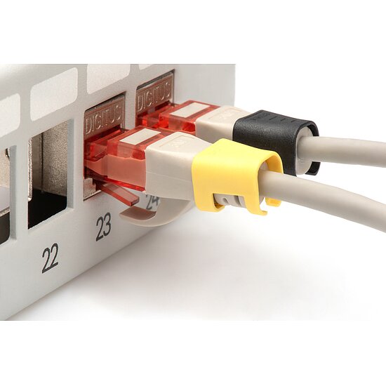 Bild 5 - Farbclip f�r RJ45 Patchkabel zur Kennzeichnung / Markierung