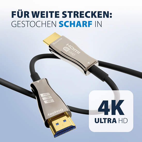 Bild 5 - HDMI Glasfaserkabel AOC aktiv 4K60Hz 18 Gbit/s schwarz komp. mit HDMI 2.0