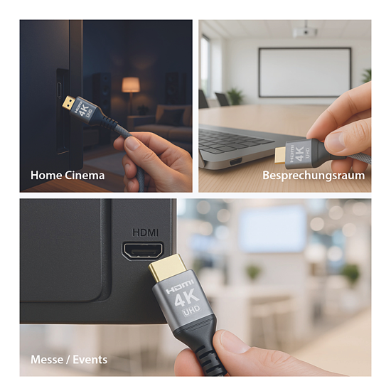 Bild 9 - HDMI Glasfaserkabel AOC aktiv 4K60Hz 18 Gbit/s schwarz komp. mit HDMI 2.0