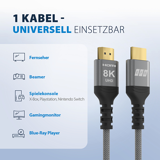 Bild 5 - HDMI Kabel Ultra High-Speed 8K60Hz 48 Gbit/s space grau