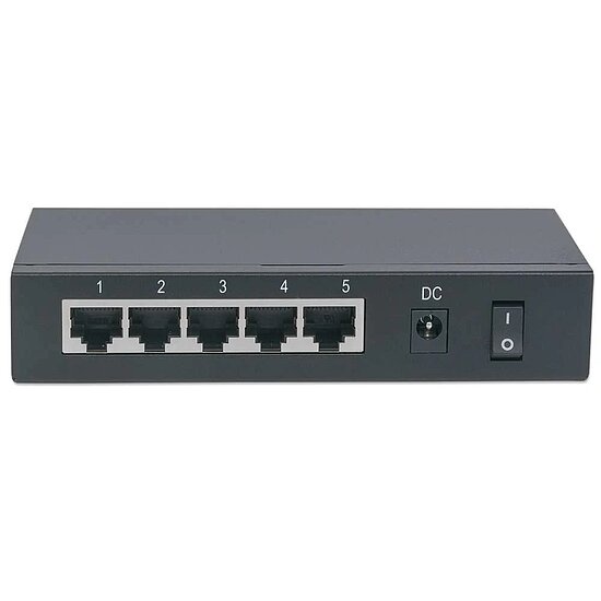 Bild 6 - 5-Port PoE+ Gigabit Switch mit PoE-Passthrough, 4 x PSE PoE-Ports, 1 x PD PoE-Port, IEEE 802.3at/af Power-over-Ethernet (PoE+/PoE), IEEE 802.3az Energy Efficient Ethernet, Desktop