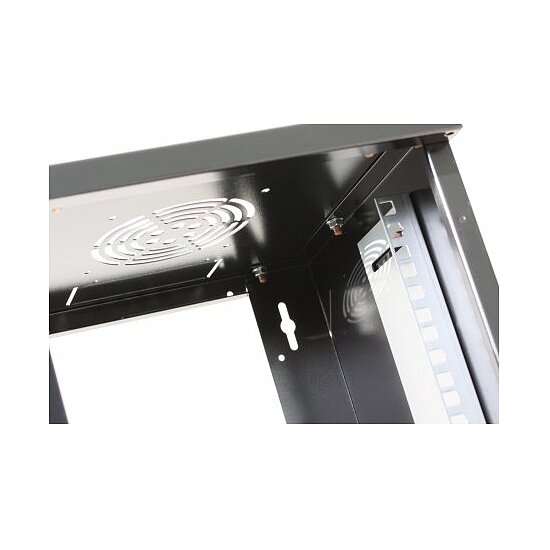 Bild 3 - Kab24 Netzwerkschrank 10 Zoll 6 HE schwarz Wandgehuse H:32 x B:30 x T:30cm