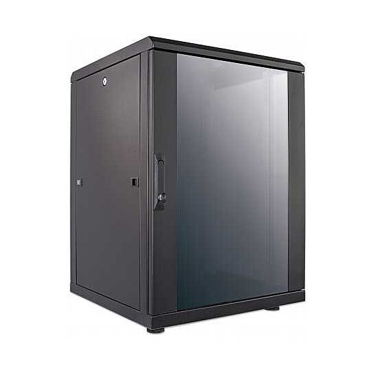 Bild 2 - Kab24 Netzwerkschrank / Serverschrank 19 Zoll 16 HE schwarz montiert H:87,8 x B:60 x T:60cm