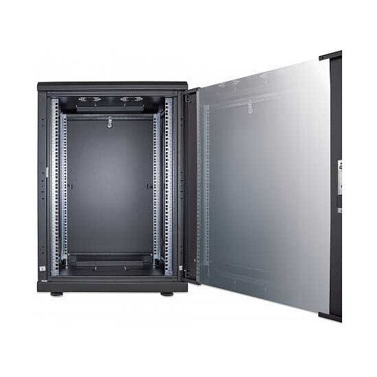 Bild 7 - Kab24 Netzwerkschrank / Serverschrank 19 Zoll 16 HE schwarz montiert H:87,8 x B:60 x T:60cm