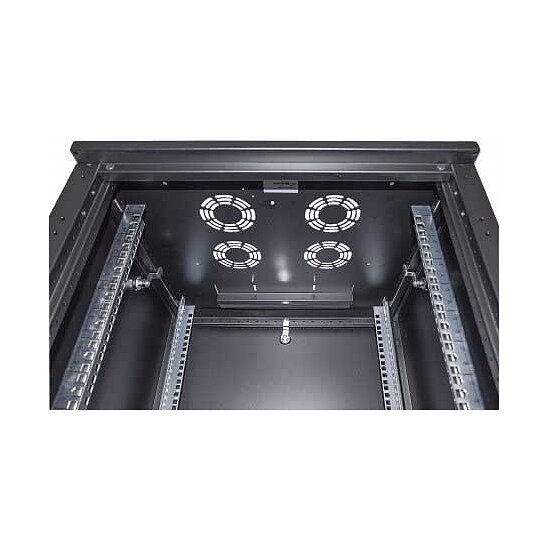 Bild 9 - Kab24 Netzwerkschrank / Serverschrank 19 Zoll 16 HE schwarz montiert H:87,8 x B:60 x T:60cm