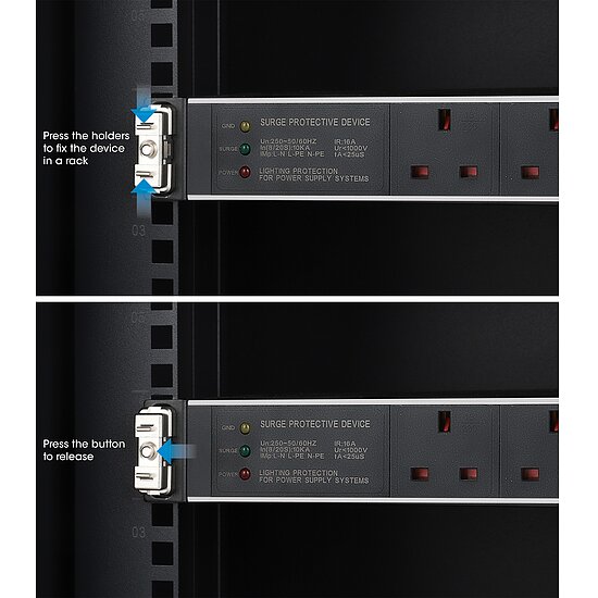 Bild 8 - Clip zur werkzeuglosen Rackmontage, 1 HE