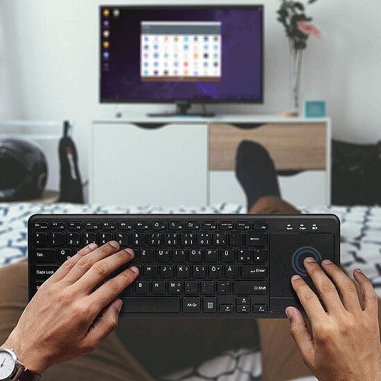 Bild 7 - LogiLink ID0188 - Funk Tastatur mit Touchpad 12 praktischen Multimedia Tasten PC/Windows/LogiLink ID0188 - Funk Tastatur mit eingebautem Touchpad, 12