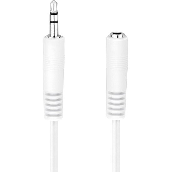 Bild 2 - Klinkenverlngerung Auxverlngerung 3,5 mm Stereo Stecker auf 3,5mm Stereo Klinkenbuchse weiss