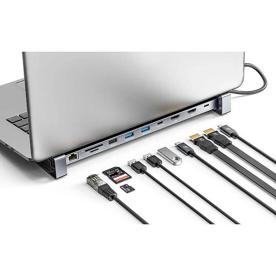 Bild 5 - USB-C PD 10-in-1 Dual HDMI-Monitor 4K Dockingstation / Multiport-Hub