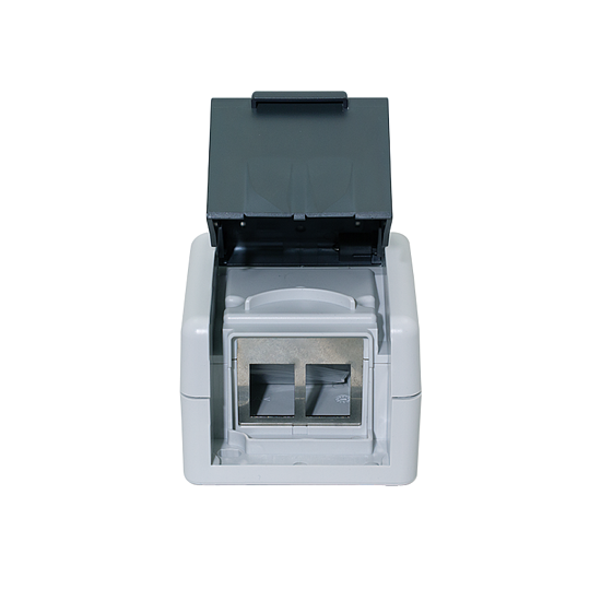 Bild 2 - Outdoor Aufputzdose f�r 2 RJ45 Cat.6A Keystone Module, IP44