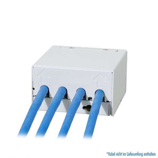 Bild 4 - Patch Panel 4 Port mit 4 Cat.6A Keystone Modulen