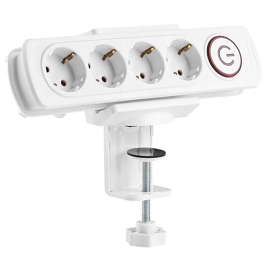 Bild 5 - Klemmhalter f�r Steckdosenleisten / Klemmbereich: 10 - 50 mm / wei�