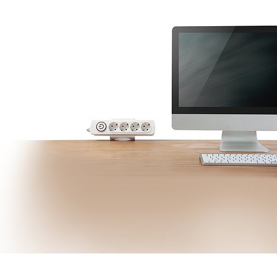 Bild 8 - Klemmhalter f�r Steckdosenleisten / Klemmbereich: 10 - 50 mm / wei�