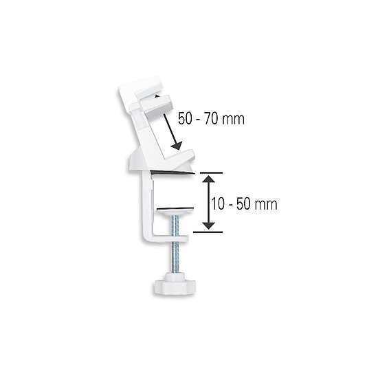 Bild 9 - Klemmhalter f�r Steckdosenleisten / Klemmbereich: 10 - 50 mm / wei�