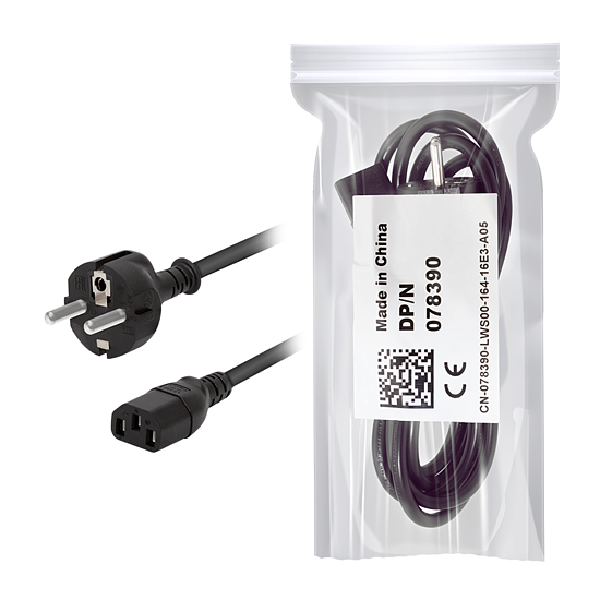 Bild 8 - Power Cord, CEE 7/7 - C13, schwarz, Dell, 1,8 m