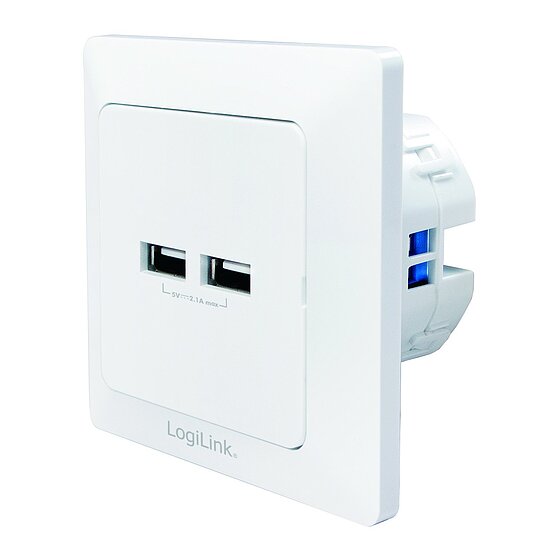 Bild 2 - USB Steckdose Unterputz 230V mit 2 x USB A Ladebuchse max 2,1A