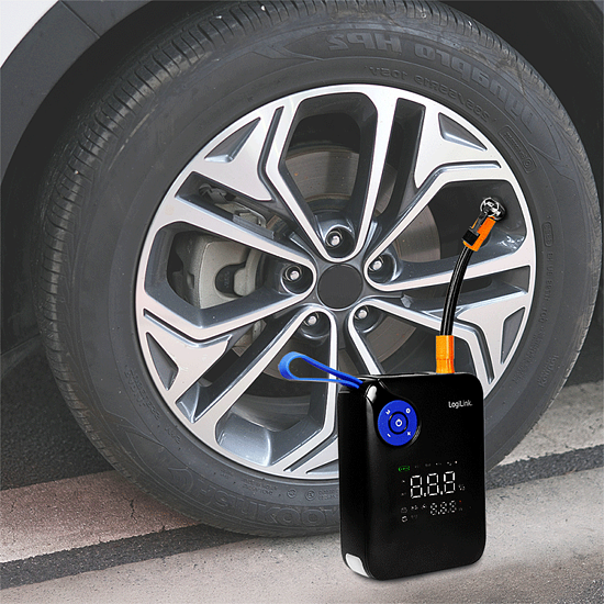 Bild 4 - 4-in-1-Starthilfeger�t, Powerbank, Luftpumpe, Notlicht, 12 V/7200 mAh, schwarz