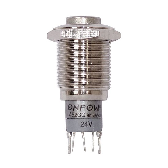 Bild 2 - Vollmetalltaster mit Ringbeleuchtung gr�n