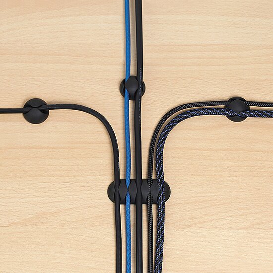 Bild 2 - Kabelhalter 8er-Set selbstklebend schwarz