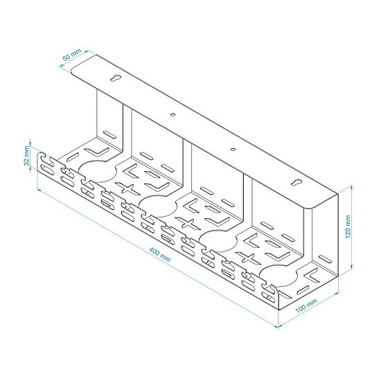 Bild 5 - Untertisch-Kabel-Organizer 40 cm schwarz