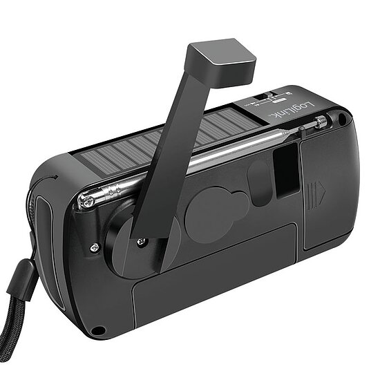 Bild 3 - Dynamo-Handkurbel-Radio mit Solarpanel und Taschenlampe