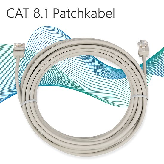 Bild 5 - CAT8.1 Patchkabel grau 32AWG/7 U/FTP/ dnn & flexibel