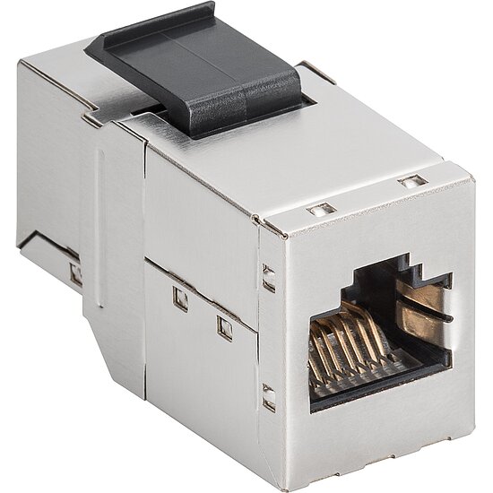 Bild 2 - Kab24 Cat6a Patchkabelverbinder / Doppelbuchse Rj45 / Snap in Montage