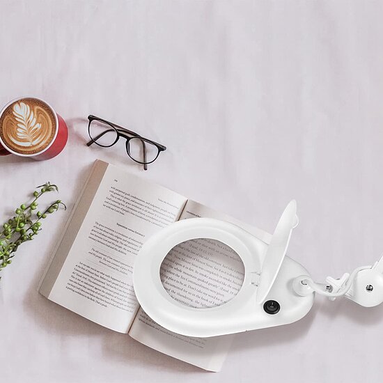 Bild 3 - Lupenleuchte mit Klemmhalterung, 5 Dioptrien