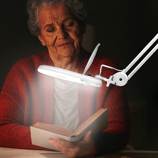 Bild 5 - Lupenleuchte mit Klemmhalterung, 5 Dioptrien