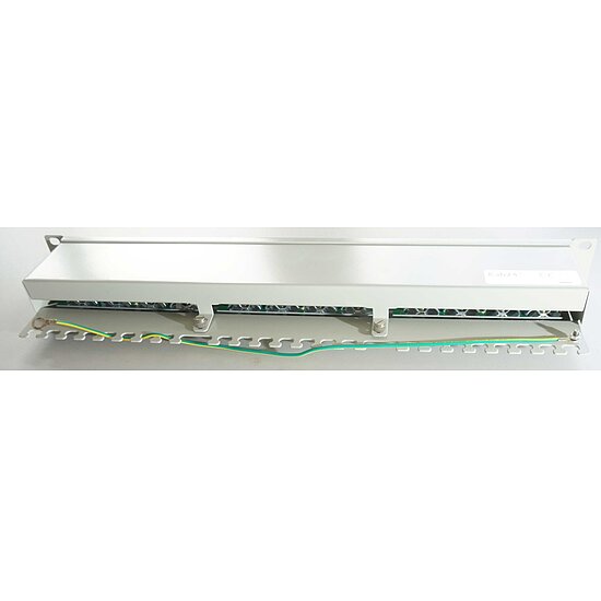 Bild 2 - Kab24� CAT6 Patchpanel 19 Zoll grau RAL 7035 1 HE 24 Rj45 Ports