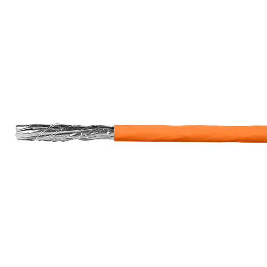 Bild 2 - CAT7 Verlegekabel orange 10 GBit/s AWG 23 CCA Halogenfrei Brandschutzklasse E ca