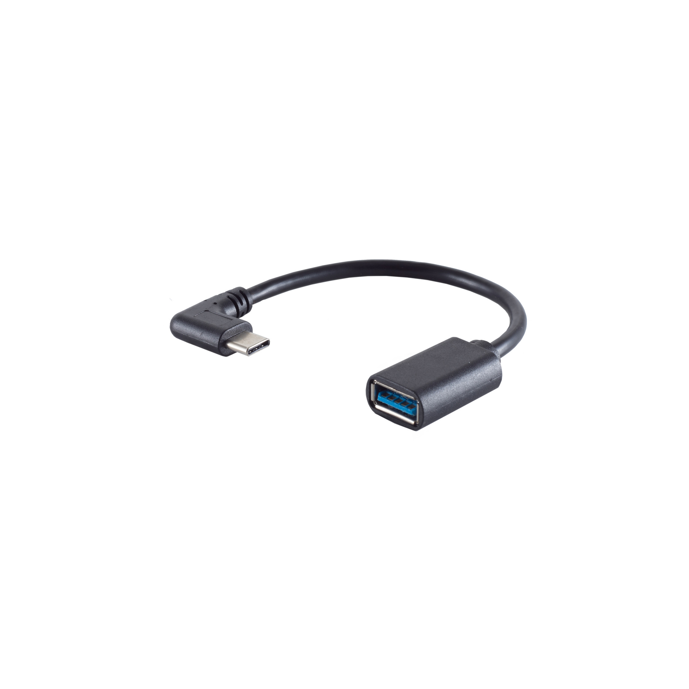 Adapterkabel USB 3.0 Typ C Stecker auf USB A Buchse 90° gewinkelt  (Computer) 