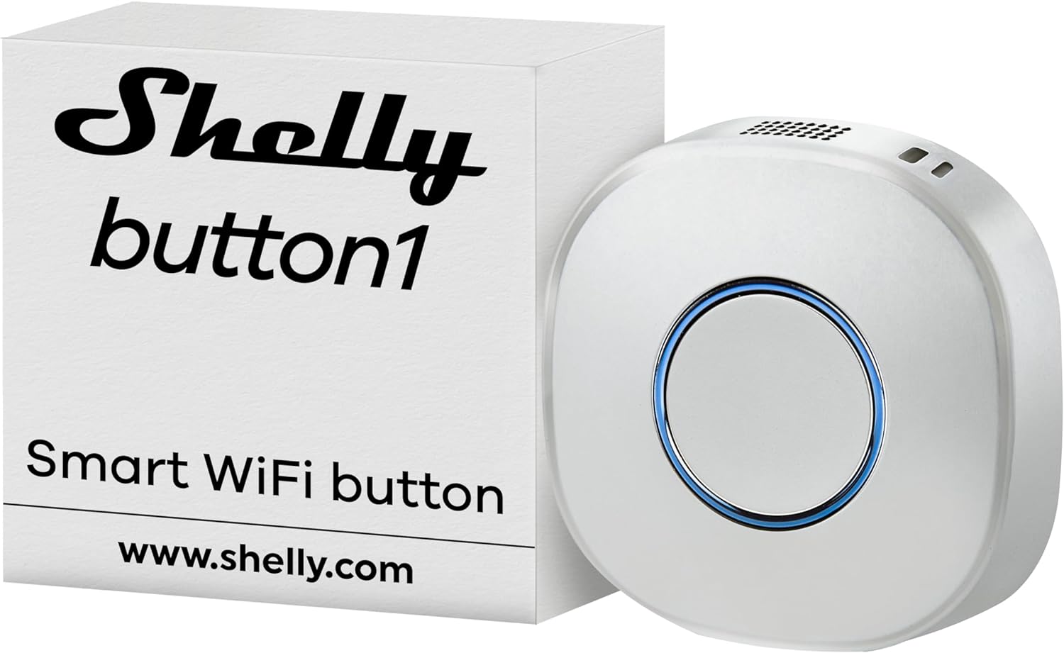 Shelly Button1 WiFi Bluetooth weiß Smart Button (Strom & Licht) - kab24.de