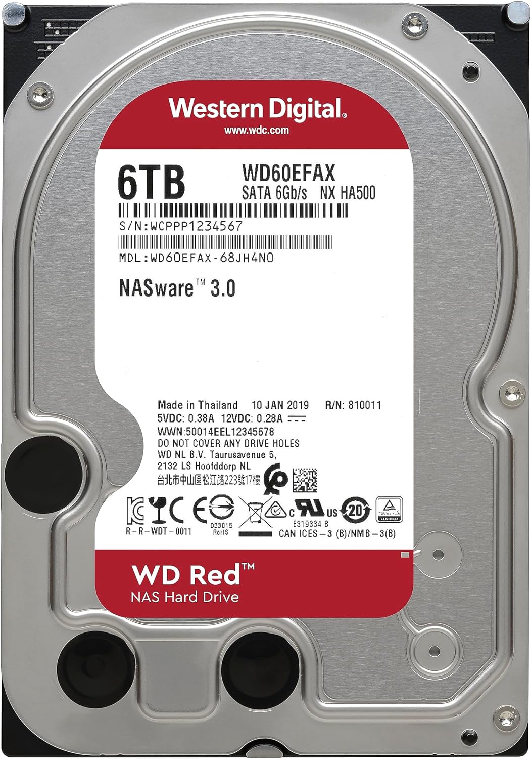 WD Red NAS-Festplatte WD60EFAX Interne, 6 TB, 8,9 cm (3,5 Zoll), SATA ...