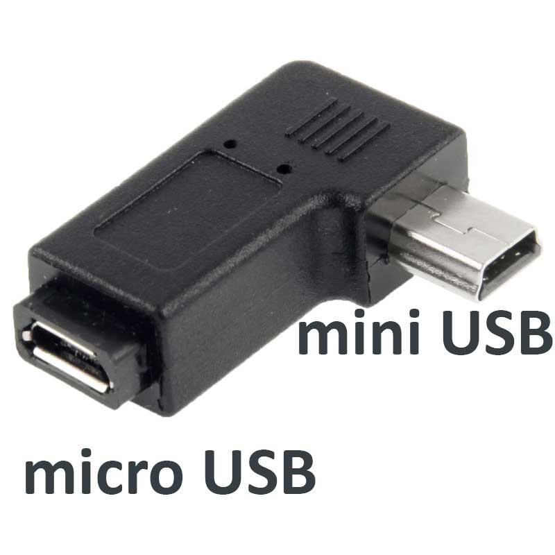 Kab24® USB Adapter gewinkelt Micro USB Buchse auf Mini USB ...