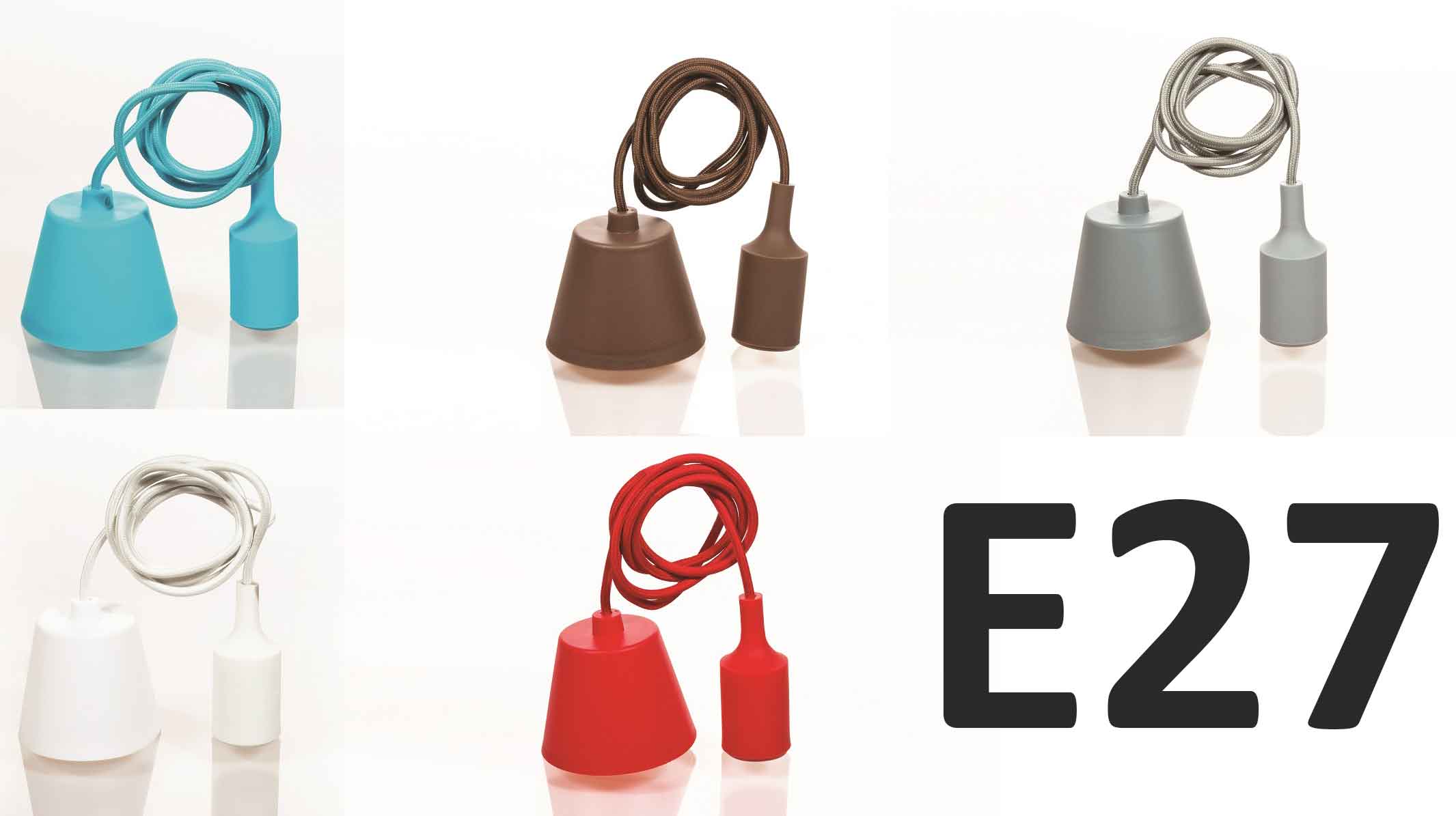 Pendelleuchte Mit E27 Sockel Und 1 5m Stoffkabel 2 X 0 5mm Inkl Kunststoff Baldachin Strom Licht Kab24 De