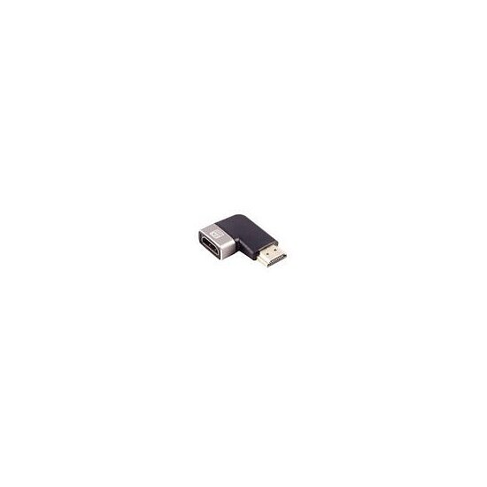 Bild 1 - HDMI-A Adapter, 90 Winkel links, 8K, Metall