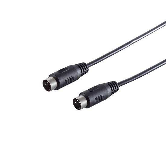 Bild 1 - Diodenkabel DIN Kabel 2x-Diodenstecker 5-polig schwarz