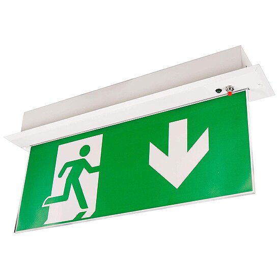 Bild 1 - LED-Fluchtwegleuchte 70 x 410 x 50 mm 100 lm 25m Erkennungsreichweite Deckenmontage
