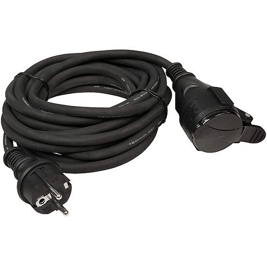 Bild 1 - Outdoor Stromverlngerungskabel 5m schwarz IP44