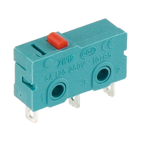 Bild 1 - Microschalter 250V/5A 3-polig gefedert, Taster: EIN/EIN