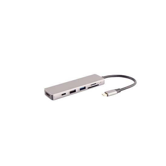 Bild 1 - USB-C multiport Dockingstation, 6in1, HDMI, PD, Hub, SD