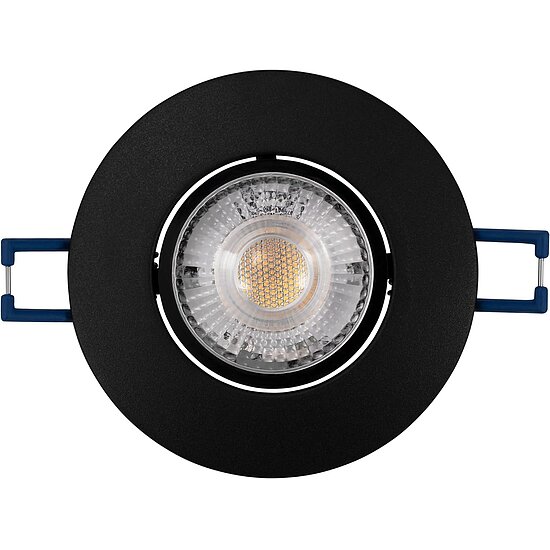 Bild 1 - LED Einbauspot schwenkbar Kunststoff schwarz 4,5W 460-480 Lumen 3000 K